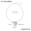 Pendant Necklace 316L Stainless Steel Heart Geometric Electroplating Women's