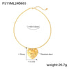 Pendant Necklace 316L Stainless Steel Heart Geometric Electroplating Women's