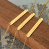 Pendant Necklace 316L Stainless Steel 18K Gold Plated Geometric Letter Design