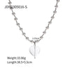 Pendant Necklace Titanium Steel Round Beads Geometric Electroplated For Women
