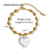 Pendant Necklace Titanium Steel Round Beads Geometric Electroplated For Women