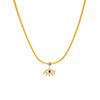 Pendant Necklace Titanium Steel Twist Chain Electroplating Light Luxury Retro Diamond Eye Style For Women