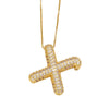 Pendant Necklace With Geometric Style Copper Pendant And Box Chain Electroplated With Zirconium And English Letters