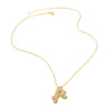 Pendant Necklace With Geometric Style Copper Pendant And Box Chain Electroplated With Zirconium And English Letters