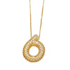 Pendant Necklace With Geometric Style Copper Pendant And Box Chain Electroplated With Zirconium And English Letters