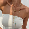 Pendant Necklace Women Hiphop Style Geometric Zinc Alloy Iron Electroplated