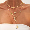 Pendant Necklace Women Hiphop Style Geometric Zinc Alloy Iron Electroplated