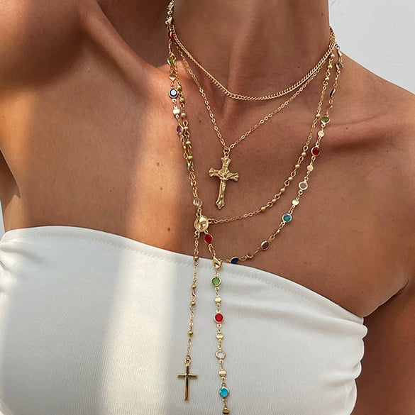 Pendant Necklace Women Hiphop Style Geometric Zinc Alloy Iron Electroplated
