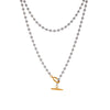 Pendant Necklace Women Stainless Steel And Titanium Steel Ball Chain Geometric Style Electroplating