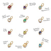 Pendant Necklace Women Stainless Steel Titanium Steel Mixed Gemstone Setting Geometric Style Set With Diamonds