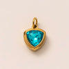 Pendant Necklace Women Stainless Steel Titanium Steel Mixed Gemstone Setting Geometric Style Set With Diamonds