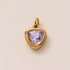 Pendant Necklace Women Stainless Steel Titanium Steel Mixed Gemstone Setting Geometric Style Set With Diamonds