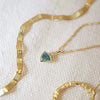 Pendant Necklace Women Stainless Steel Titanium Steel Mixed Gemstone Setting Geometric Style Set With Diamonds