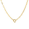 Pendant Necklace Women Stainless Steel Titanium Steel Mixed Gemstone Setting Geometric Style Set With Diamonds