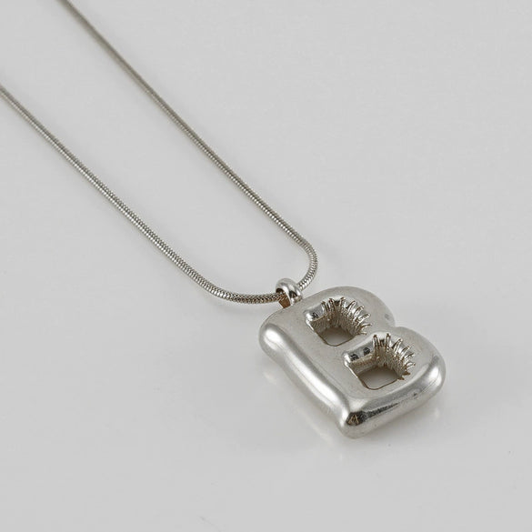 Pendant Necklace Women 316L Stainless Steel 316L Stainless Steel Small Snake Chain With Letter Pattern Electroplated