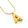 Pendant Necklace Women 316L Stainless Steel 316L Stainless Steel Small Snake Chain With Letter Pattern Electroplated