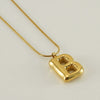 Pendant Necklace Women 316L Stainless Steel 316L Stainless Steel Small Snake Chain With Letter Pattern Electroplated