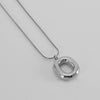 Pendant Necklace Women 316L Stainless Steel 316L Stainless Steel Small Snake Chain With Letter Pattern Electroplated