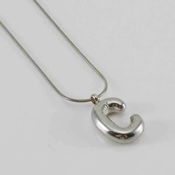 Pendant Necklace Women 316L Stainless Steel 316L Stainless Steel Small Snake Chain With Letter Pattern Electroplated