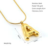 Pendant Necklace Women 316L Stainless Steel 316L Stainless Steel Small Snake Chain With Letter Pattern Electroplated