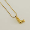 Pendant Necklace Women 316L Stainless Steel 316L Stainless Steel Small Snake Chain With Letter Pattern Electroplated