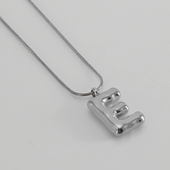 Pendant Necklace Women 316L Stainless Steel 316L Stainless Steel Small Snake Chain With Letter Pattern Electroplated