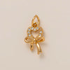 Pendant Necklace Women's Copper Mixed Gemstone Setting Electroplating Ushaped Heart Shape Flower Pattern