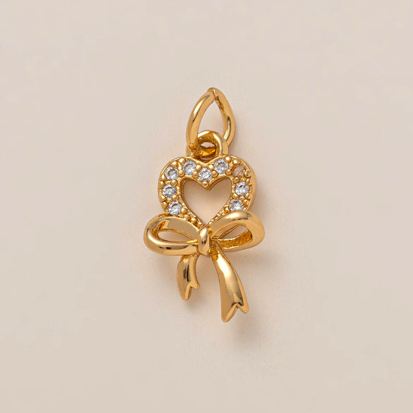 Pendant Necklace Women's Copper Mixed Gemstone Setting Electroplating Ushaped Heart Shape Flower Pattern