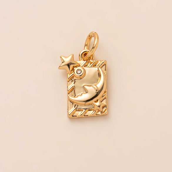 Pendant Necklace Women's Copper Mixed Gemstone Setting Electroplating Ushaped Heart Shape Flower Pattern