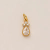 Pendant Necklace Women's Copper Mixed Gemstone Setting Electroplating Ushaped Heart Shape Flower Pattern