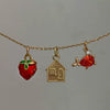 Pendant Necklace Women's Copper Mixed Gemstone Setting Electroplating Ushaped Heart Shape Flower Pattern