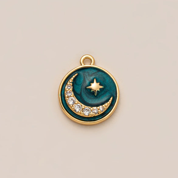 Pendant Necklace Women's Copper Mixed Gemstone Setting Electroplating Ushaped Heart Shape Flower Pattern