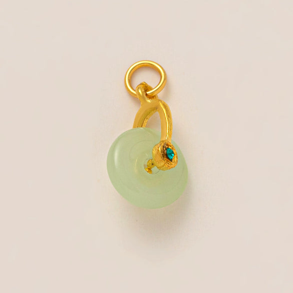 Pendant Necklace Women's Copper Mixed Gemstone Setting Electroplating Ushaped Heart Shape Flower Pattern