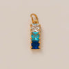 Pendant Necklace Women's Copper Mixed Gemstone Setting Electroplating Ushaped Heart Shape Flower Pattern