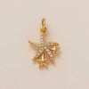 Pendant Necklace Women's Copper Mixed Gemstone Setting Electroplating Ushaped Heart Shape Flower Pattern