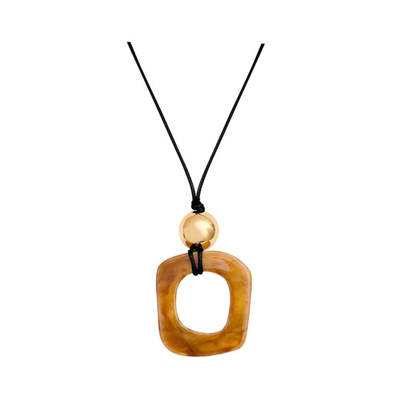 Pendant Necklace Women's Imitation Camel Bone Style Plastic Resin Geometric Polishing Clavicle Chain