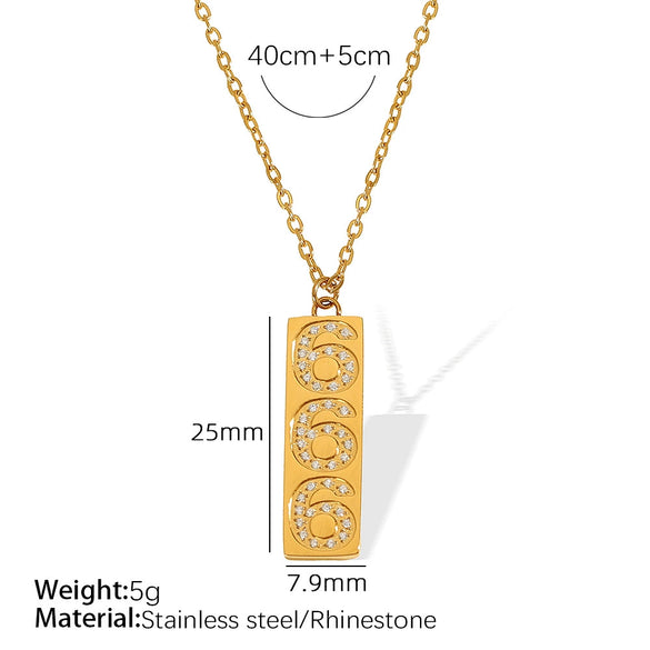 Pendant Necklace Women's Jewelry 316L Stainless Steel Electroplated Fashion Simple
