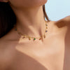 Pendant Necklace Women's Stainless Steel 18K Gold Rhinestone Electroplating Light Luxury Style