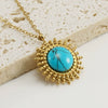 Pendant Necklace Women's 316L Stainless Steel 316L Stainless Steel 18K Gold Plated With Flower Pattern