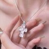 Pendant Necklace Zinc Alloy Geometric Cross Snake Bone Chain Electroplating Unisex Accessories