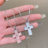 Pendant Necklace Zinc Alloy Geometric Cross Snake Bone Chain Electroplating Unisex Accessories