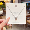 Pendant Pearl Necklace Women's Jewelry Titanium Steel Geometric Style Zirconia