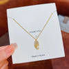 Pendant Pearl Necklace Women's Jewelry Titanium Steel Geometric Style Zirconia