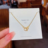 Pendant Pearl Necklace Women's Jewelry Titanium Steel Geometric Style Zirconia