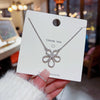 Pendant Pearl Necklace Women's Jewelry Titanium Steel Geometric Style Zirconia