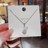 Pendant Pearl Necklace Women's Jewelry Titanium Steel Geometric Style Zirconia
