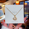 Pendant Pearl Necklace Women's Jewelry Titanium Steel Geometric Style Zirconia