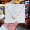 Pendant Pearl Necklace Women's Jewelry Titanium Steel Geometric Style Zirconia