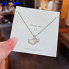 Pendant Pearl Necklace Women's Jewelry Titanium Steel Geometric Style Zirconia
