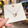 Pendant Pearl Necklace Women's Jewelry Titanium Steel Geometric Style Zirconia